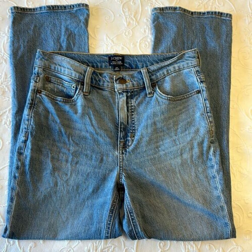 J. Crew High Rise Flare Crop Distressed Women's Blue Jeans Size‎ 26